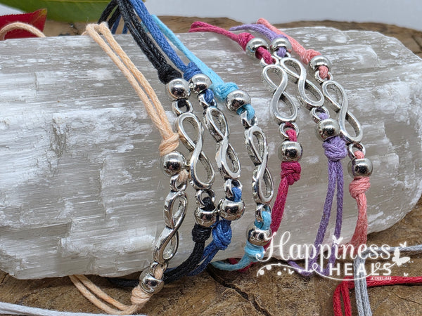 Pulsera Elástica Ajustable Infinito en Plata de Ley