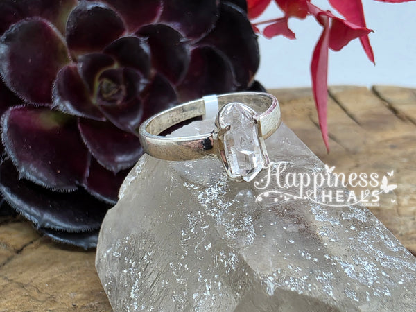 Herkimer Diamond Sterling Silver Ring - 7