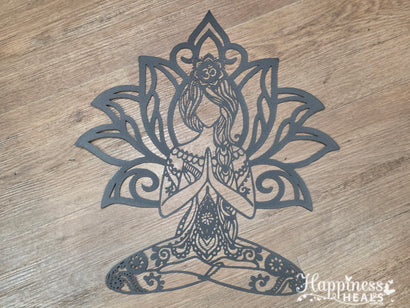 Om Buddha Wall Art – Black Cut-Out Design