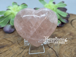 Corazón de cuarzo rosa