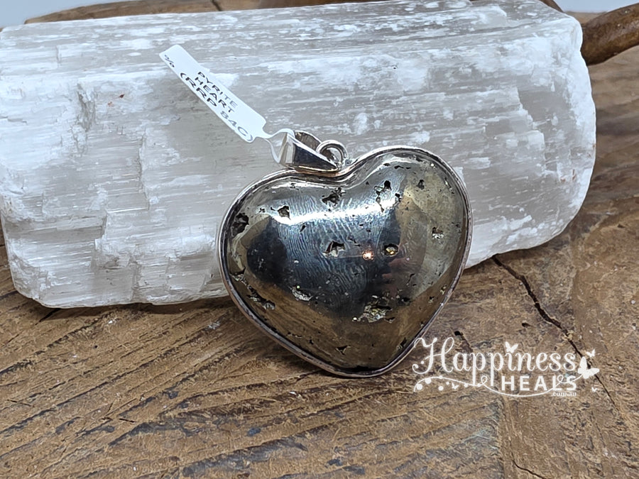 Pyrite Heart Pendant