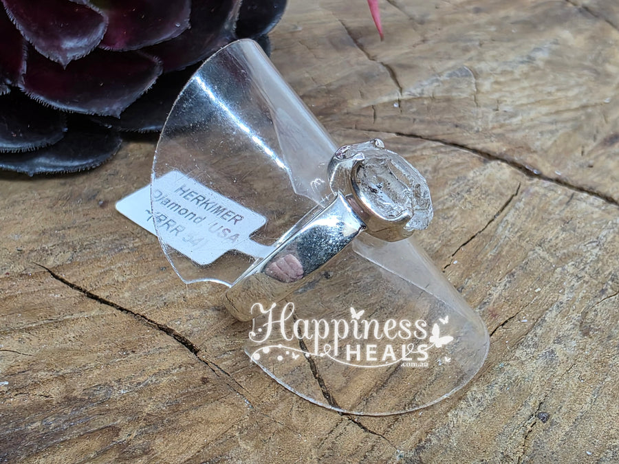 Herkimer Diamond Sterling Silver Ring - 8