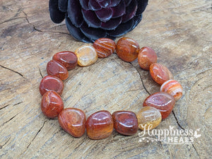 Fire Agate Nugget Bracelet 🔥🪨