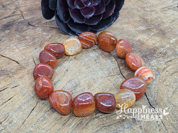 Fire Agate Nugget Bracelet 🔥🪨