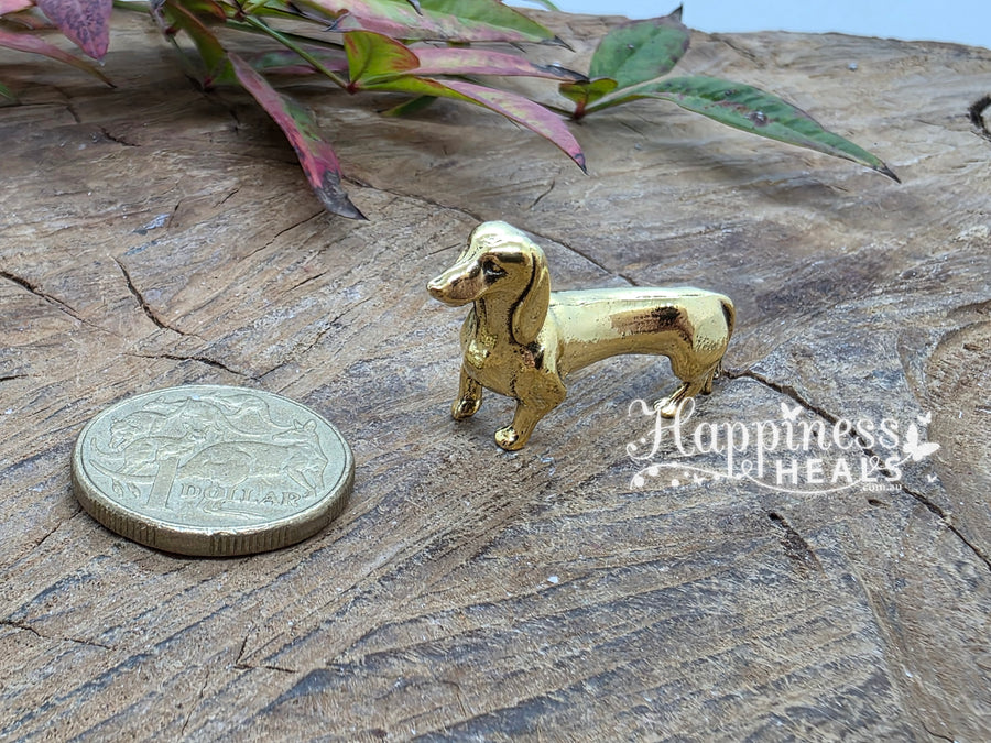 Brass Sauggage Dog