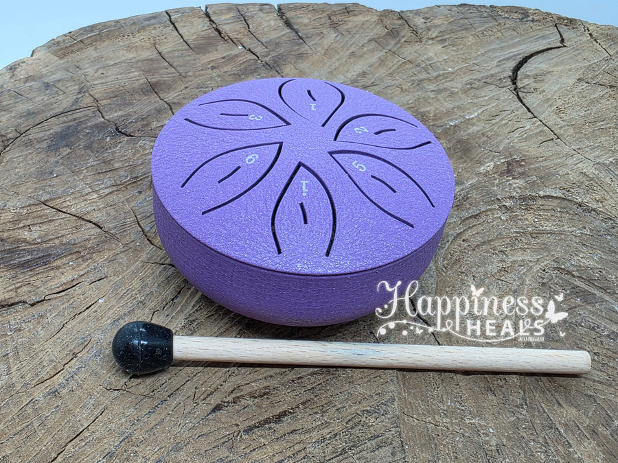 Steel Tongue Drum - 6 Tones - Purple