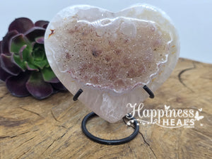 Agate Druze Geode – Heart Shape 💖✨