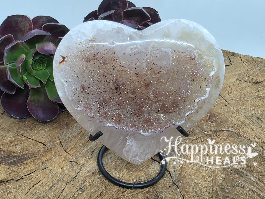 Agate Druze Geode – Heart Shape 💖✨