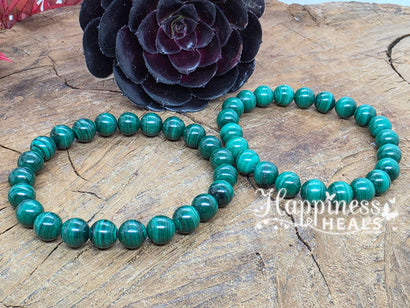 Malachite Bead Bracelet – 8mm