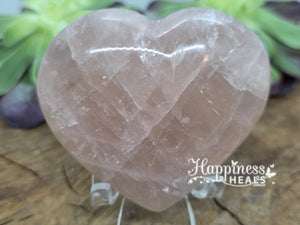 Corazón de cuarzo rosa
