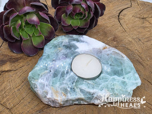 Fluorite Tea Light Candle Holder
