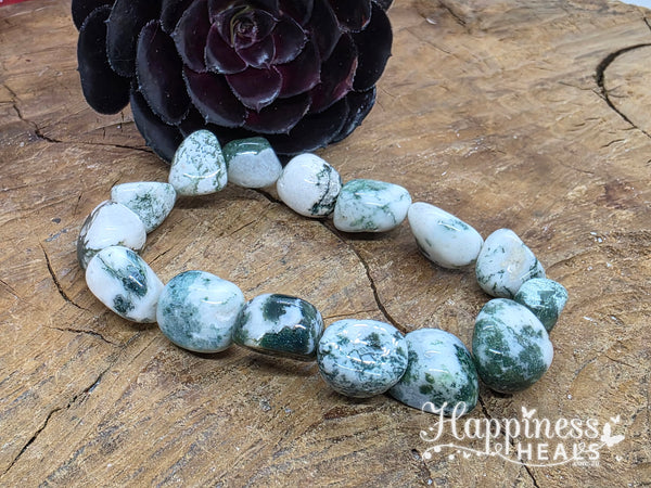 Tree Agate Nugget Bracelet