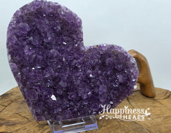 Amethyst Cluster Heart
