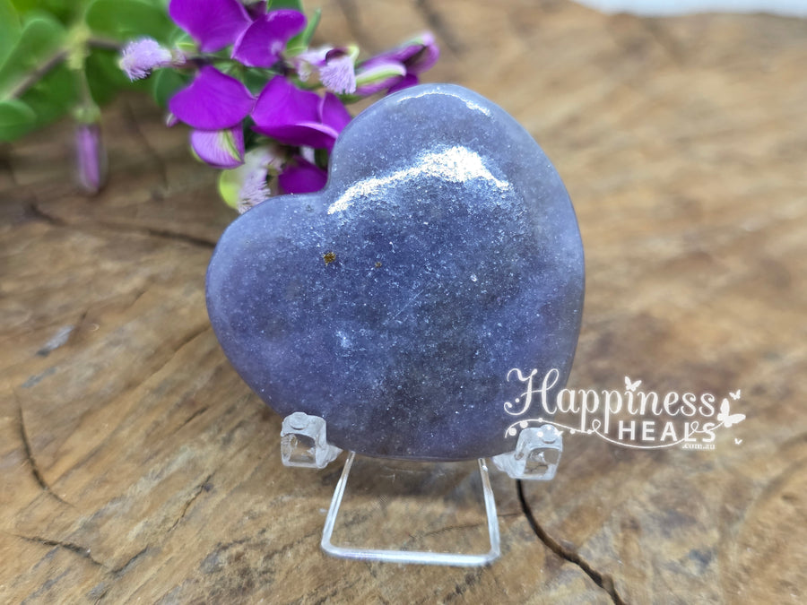 Dark Pink Lepidolite Heart