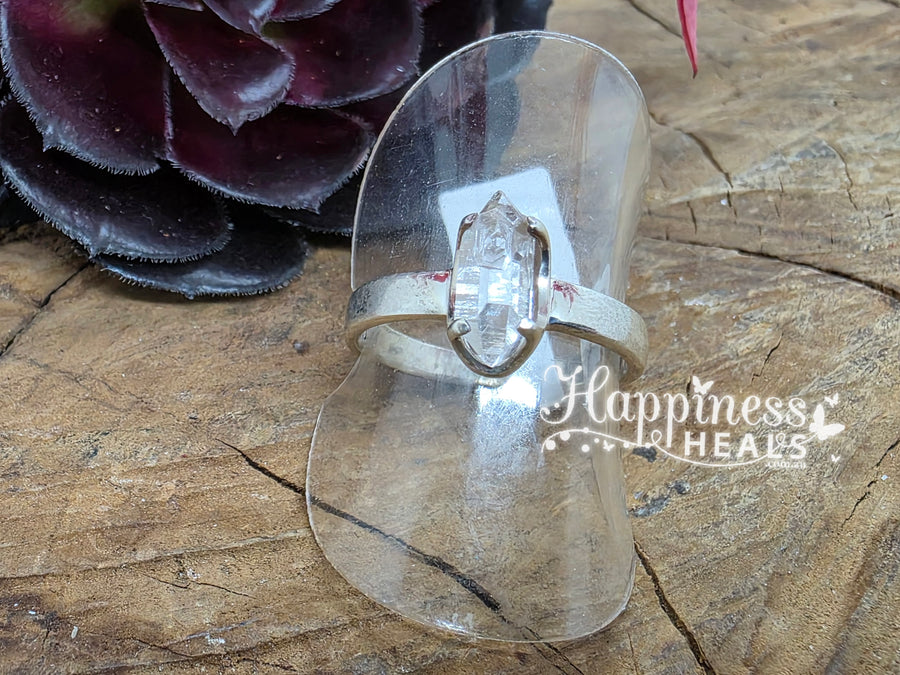 Herkimer Diamond Sterling Silver Ring - 7