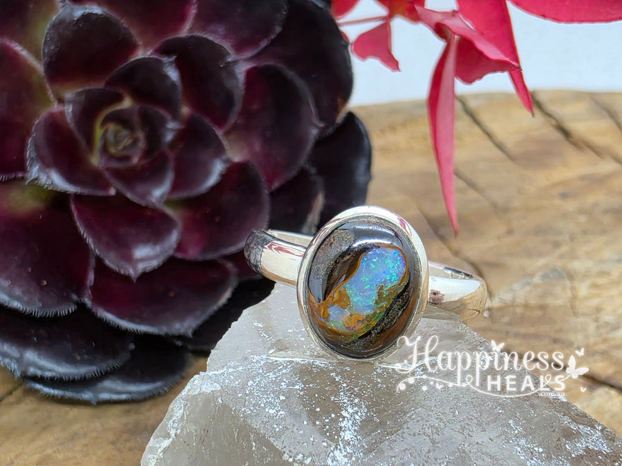 Boulder Opal Ring - Size: 8