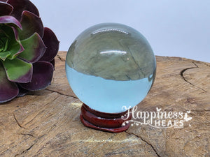 Light Blue Obsidian Sphere – Soothing Clarity & Spiritual Communication 🔮💙