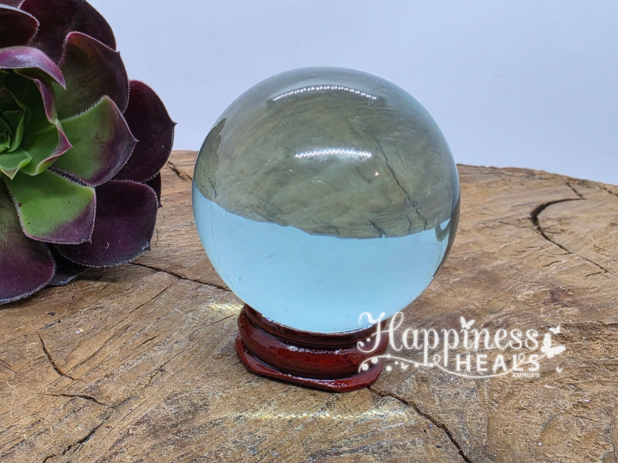 Light Blue Obsidian Sphere – Soothing Clarity & Spiritual Communication 🔮💙