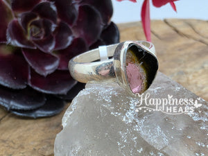 Tourmaline Watermellon Ring - Size: 9