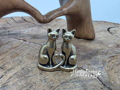 Brass Cat Couple