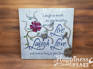 Live laugh Love Garden Plaque
