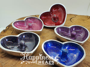 Incense Holder - Heart Metal