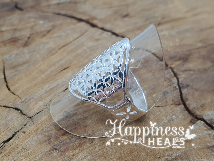 Flower of Life Sterling Silver Ring