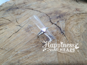 Mother of Pearl Heart Ring - Size 7
