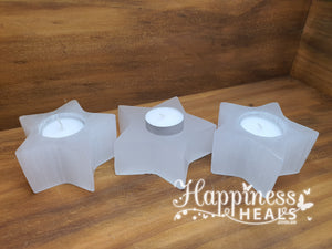 Selenite Star Tea Light Candle Holder