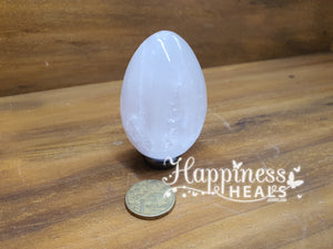 Selenite Egg With Wooden Stand