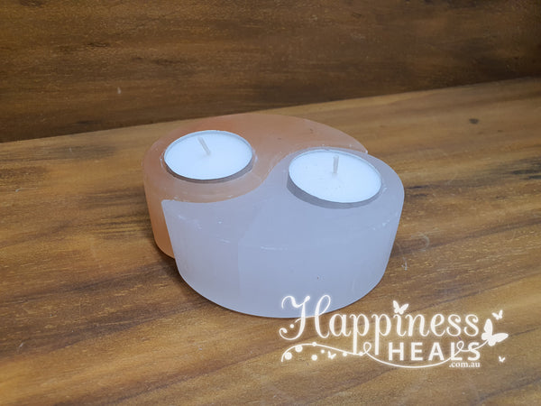 Salt Tea Light Candle Holder - Yin Yang