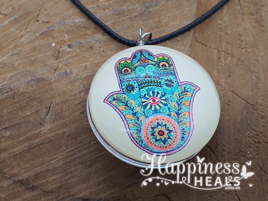 Evil Eye Hamsa Hand Necklace