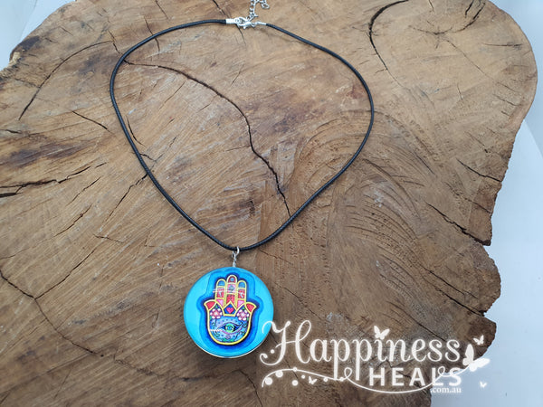 Evil Eye Hamsa Hand Necklace