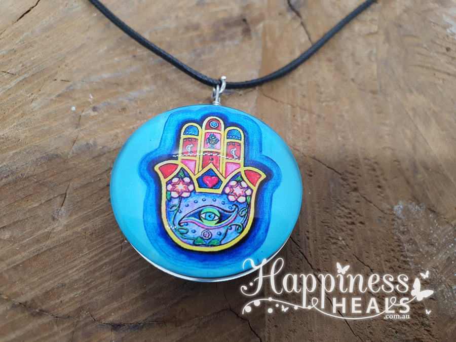 Evil Eye Hamsa Hand Necklace