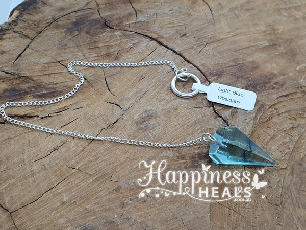 Light Blue Obsidian Pendulum – The Stone of Clarity & Intuition