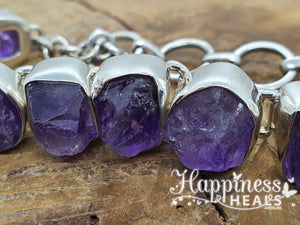 Amethyst Bracelet Sterling Silver