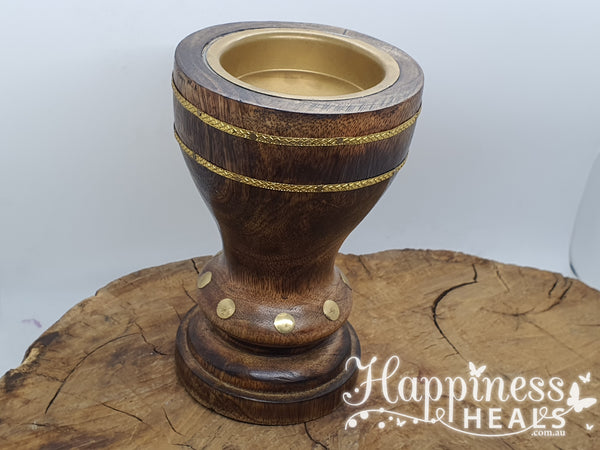 Charcoal Burner - Chalice - Wood Base