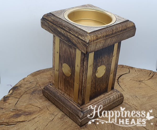 Charcoal Burner - Altar - Wood Base