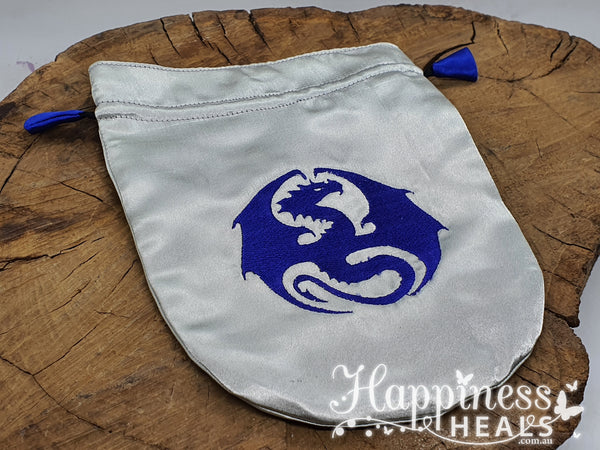 Satin Bag - Dragon - Runes, Jewellery Bag, Cards