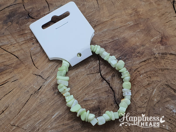 Lemon Chrysoprase Chip Bracelet