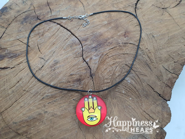 Evil Eye Hamsa Hand Necklace