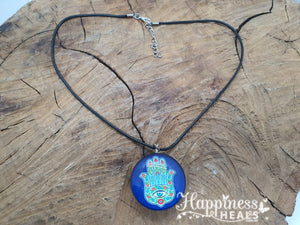 Evil Eye Hamsa Hand Necklace