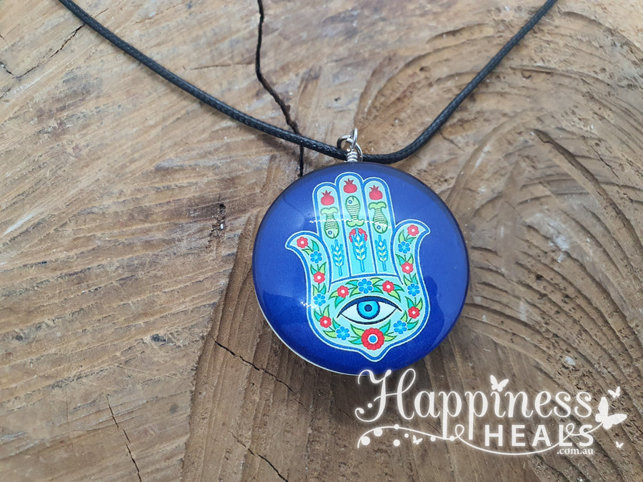 Evil Eye Hamsa Hand Necklace