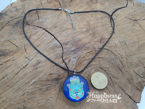 Evil Eye Hamsa Hand Necklace