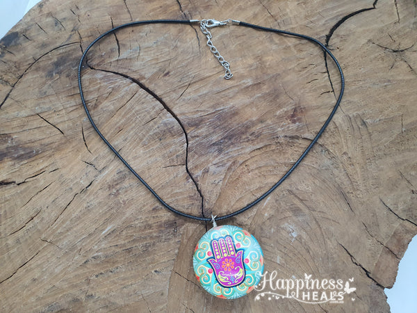 Evil Eye Hamsa Hand Necklace