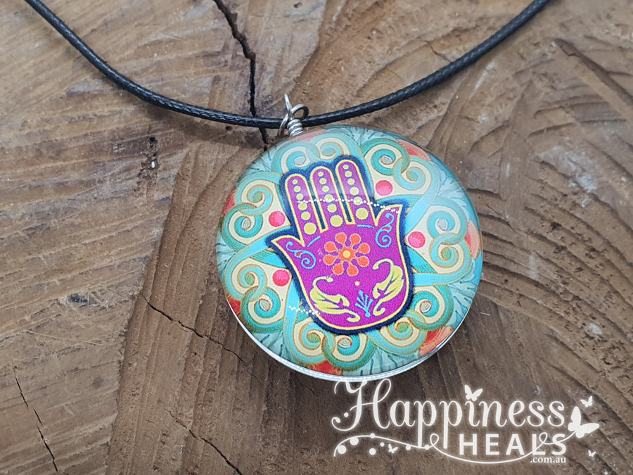 Evil Eye Hamsa Hand Necklace