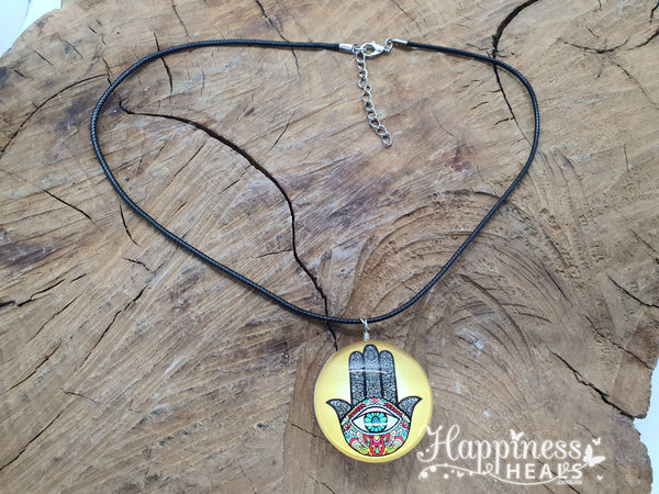 Evil Eye Hamsa Hand Necklace