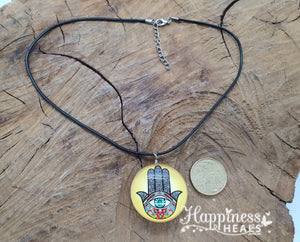 Evil Eye Hamsa Hand Necklace