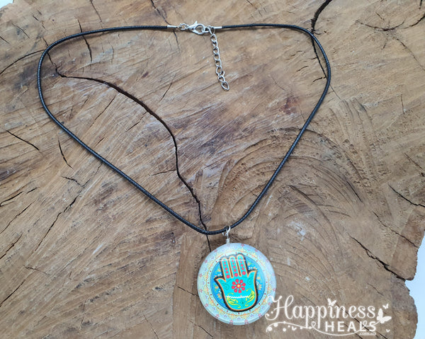 Evil Eye Hamsa Hand Necklace