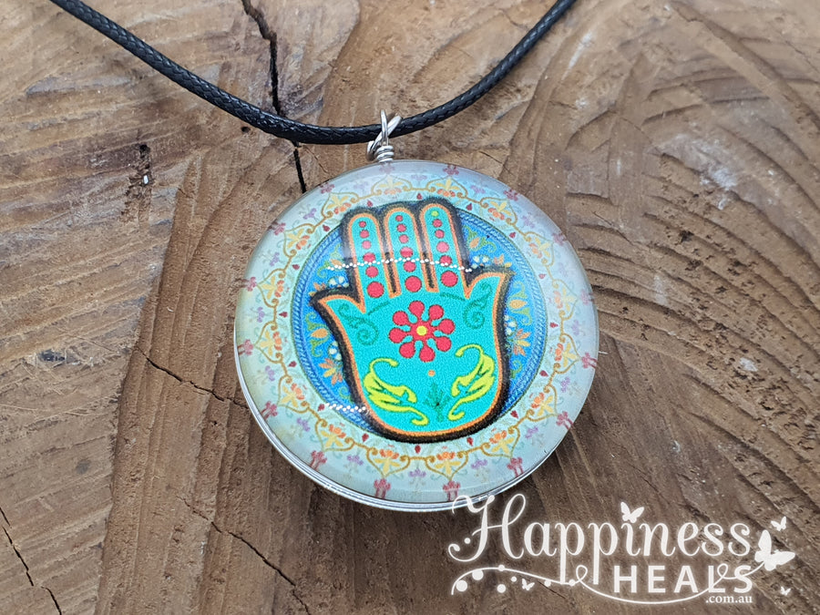 Evil Eye Hamsa Hand Necklace